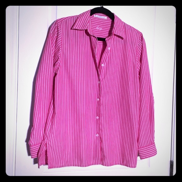 Foxcroft Tops - FOXCROFT Nordstrom Top Red & White Striped